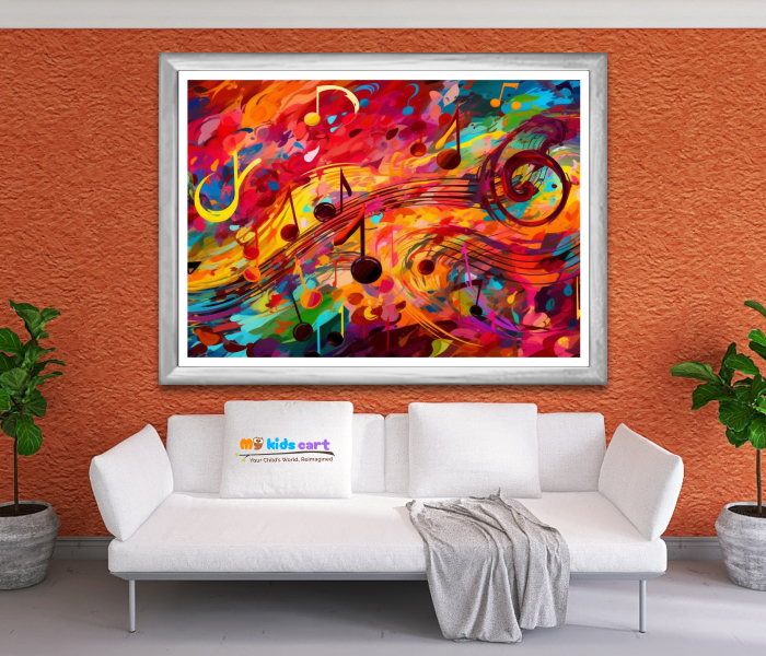 Music Personalised Motivational Wall Art White (Framed)