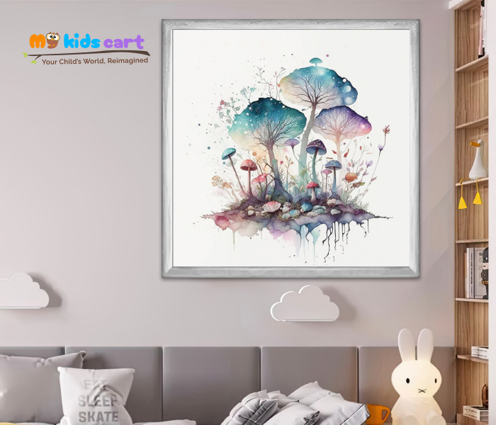 Vibrant Vision Abstract Colorful Painting Wall Art for the Office White (Framed)