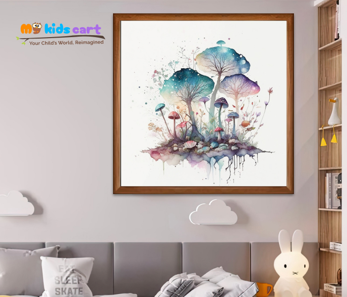 Vibrant Vision Abstract Colorful Painting Wall Art for the Office Wooden (Framed)