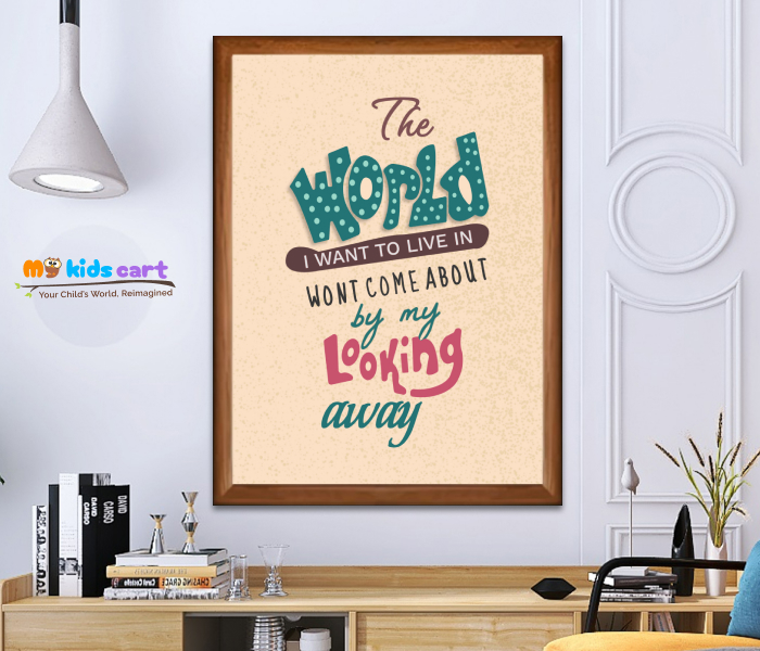 Creating the World We Want Motivational Wall Art Wooden (Framed)