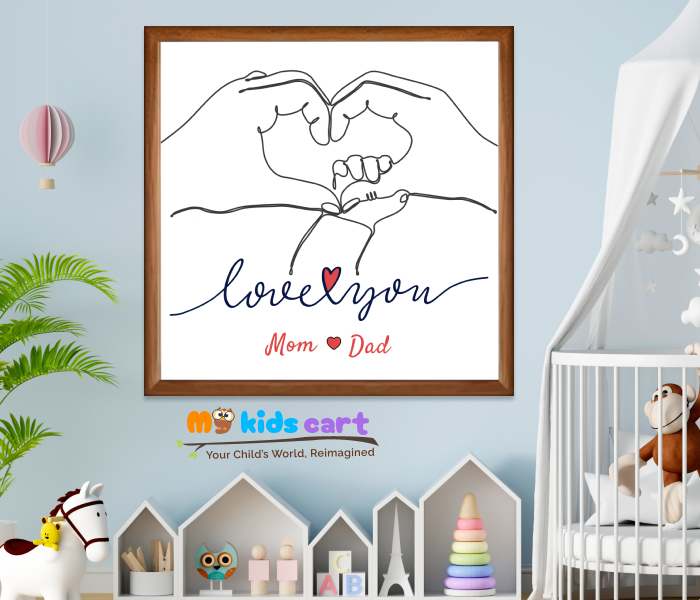 Endless Love for Mom and Dad Motivational Wall Art Wooden (Framed)