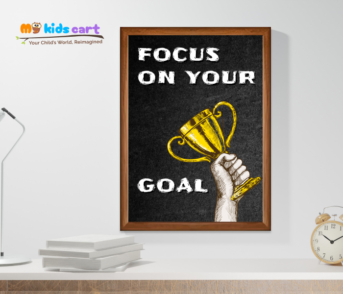 Goal Inspirational Quote Personalized Motivational Wall Art Wooden (Framed)
