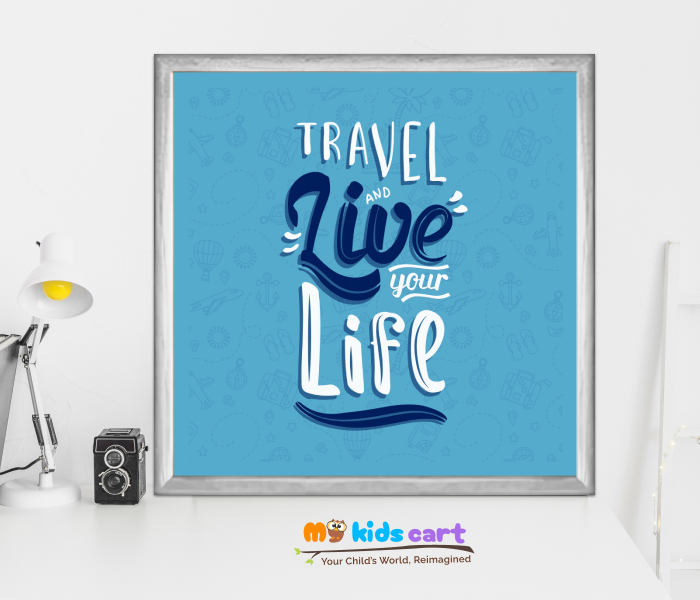 Journey to Joy Motivational Travel Wall Art White (Framed)