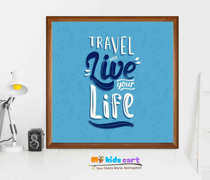 Journey to Joy Motivational Travel Wall Art Wooden (Framed)