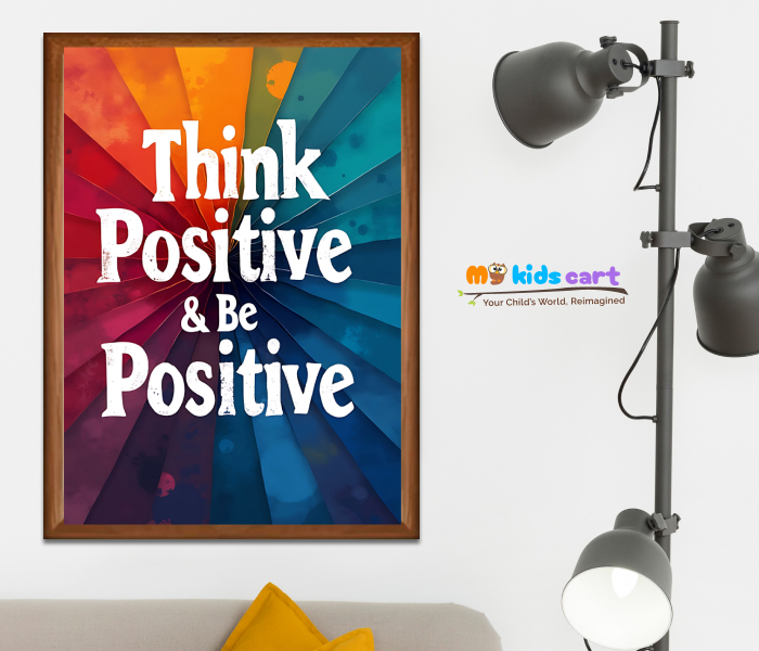 Positive Mind, Positive Vibes, Positive Life Motivational Wall Art Wooden (Framed)