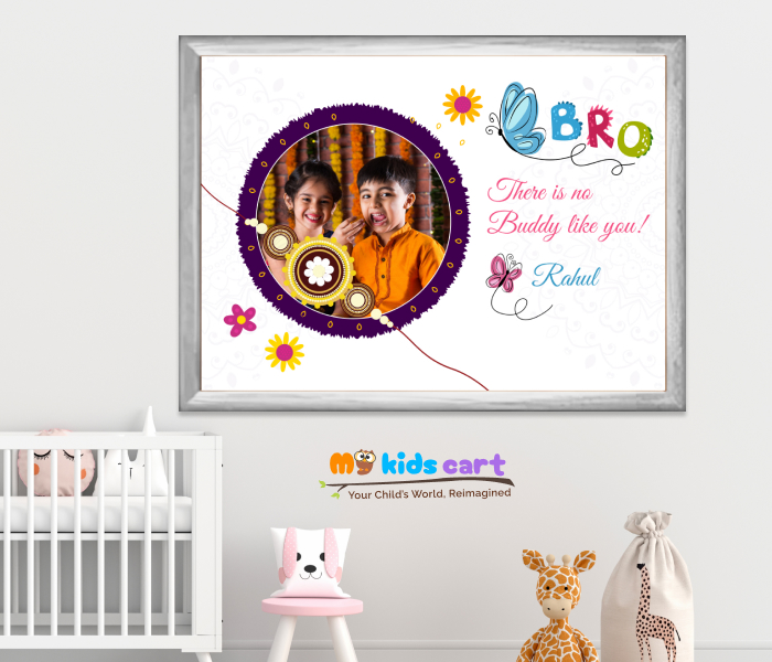 Raksha Bandhan Brother And Sister Inspiration Quotes Wall Art White (Framed)