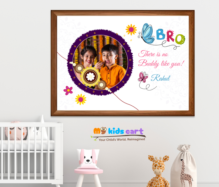 Raksha Bandhan Brother And Sister Inspiration Quotes Wall Art Wooden (Framed)