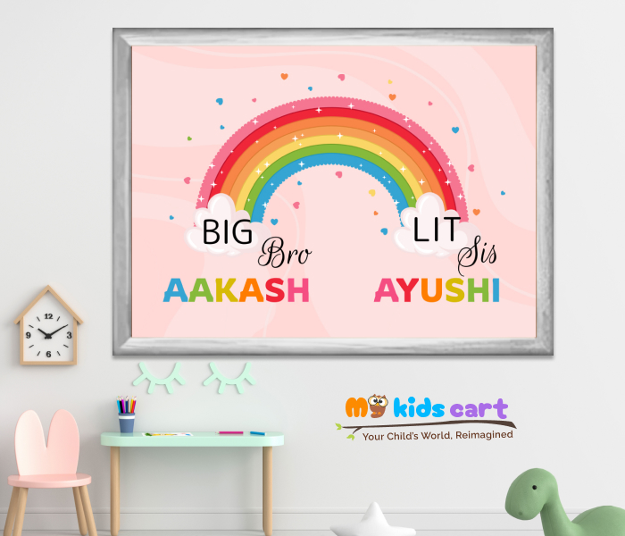 Raksha Bandhan Tribute – Strength in Sibling Bonds Wall Art White (Framed)