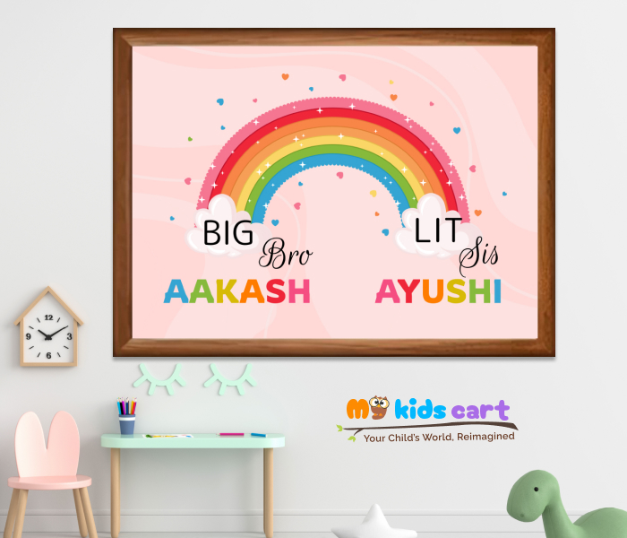 Raksha Bandhan Tribute – Strength in Sibling Bonds Wall Art Wooden (Framed)
