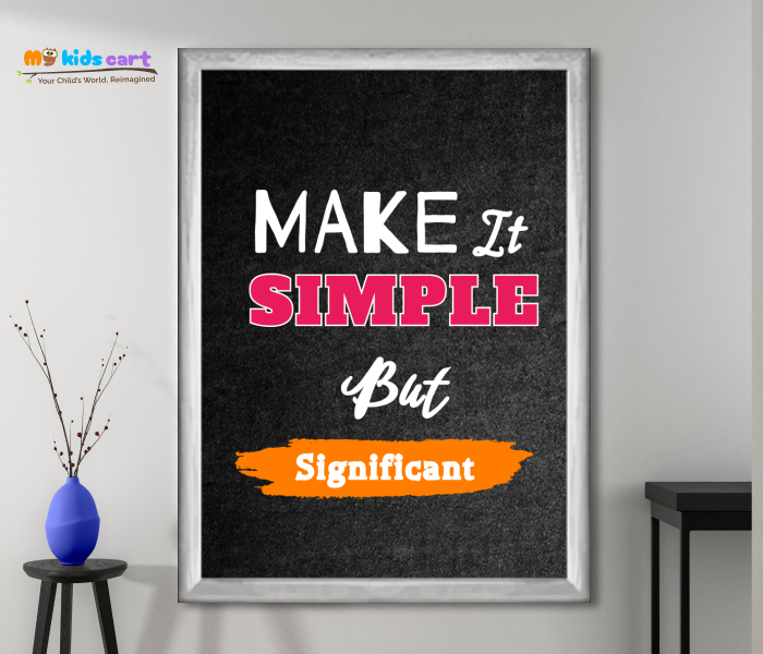 Simple but Significant Quote Personalized Motivational Wall Art White (Framed)