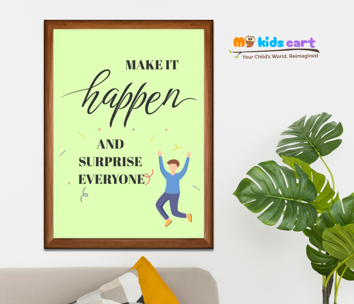 Surprise Everyone, Starting with Yourself Motivational Wall Art Wooden (Framed)