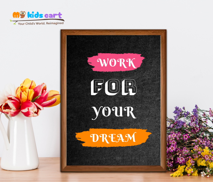 Work For Your Dream Inspirational Quote Personalized Motivational Wall Art Wooden (Framed)