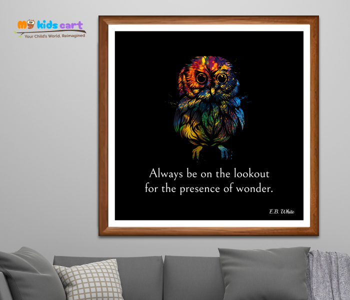 Always Looking, Always Wondering Motivational Quote Wall Art Wooden (Framed)