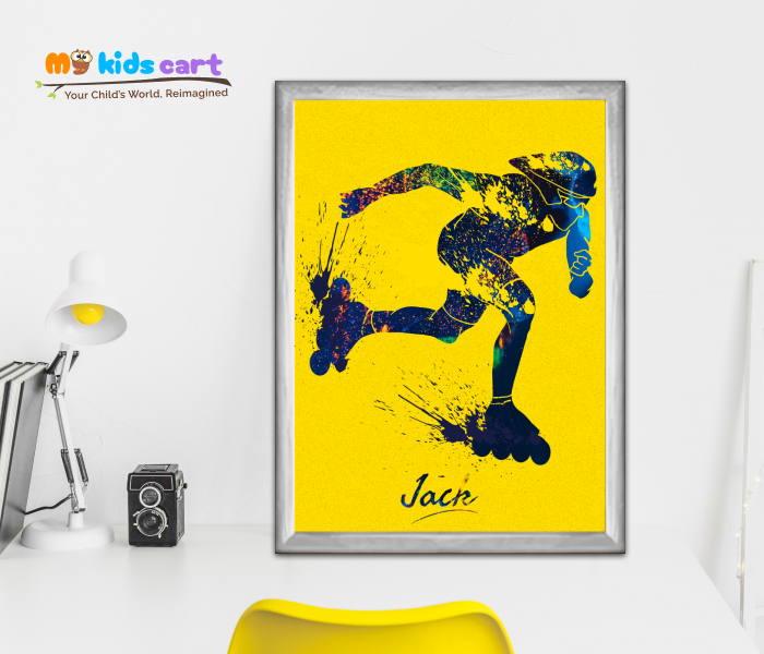 Athletics Player Personalized Motivational Wall Art White (Framed)