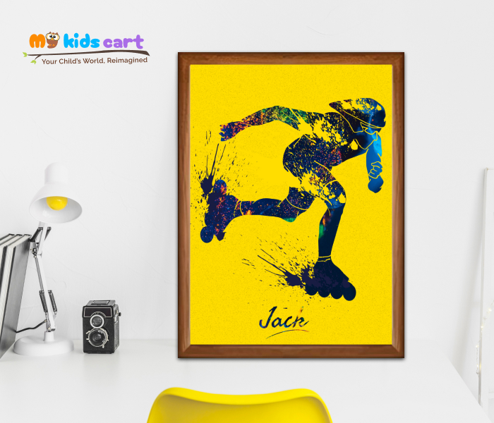Athletics Player Personalized Motivational Wall Art Wooden (Framed)