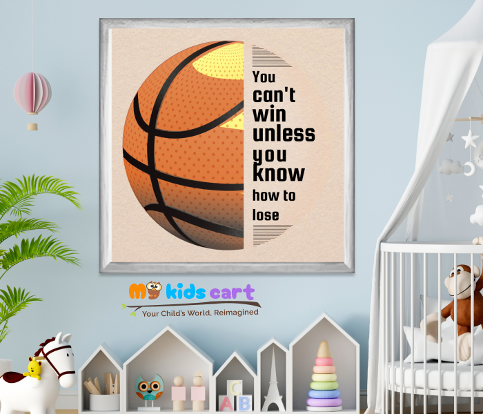 Basketball how to win Poster Personalized Motivational Wall Art White (Framed)