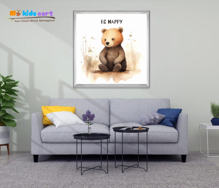 Be Happy, Be Bright, Be You Wall Art White (Framed)