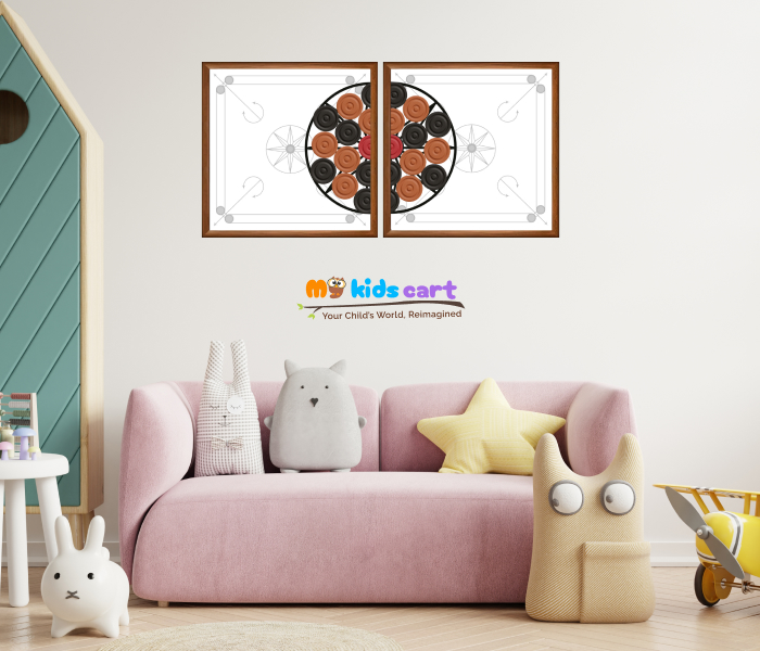 Carrom Poster Personalized Motivational Quote Wall Art (Framed Set of 2) Wooden (Framed)