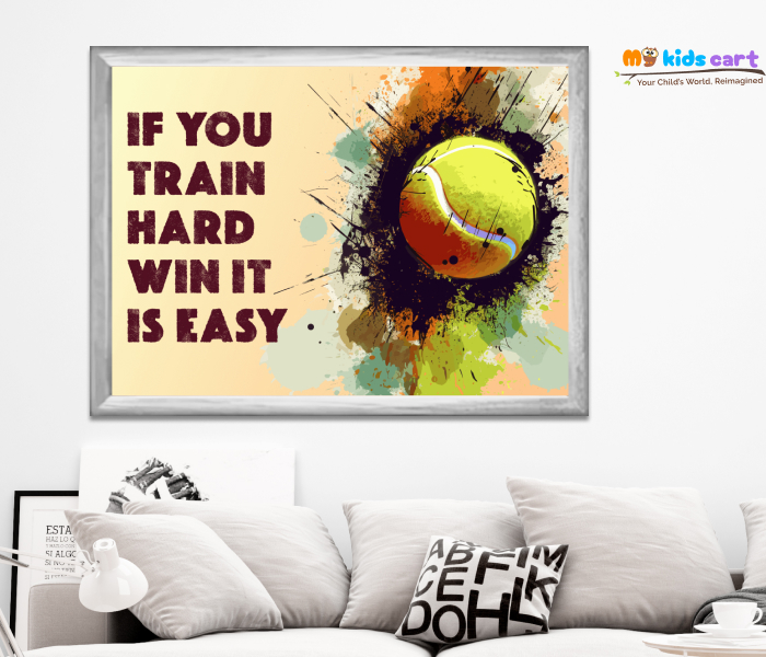 Cricket Smasher Personalized Motivational Quote Wall Art White (Framed)