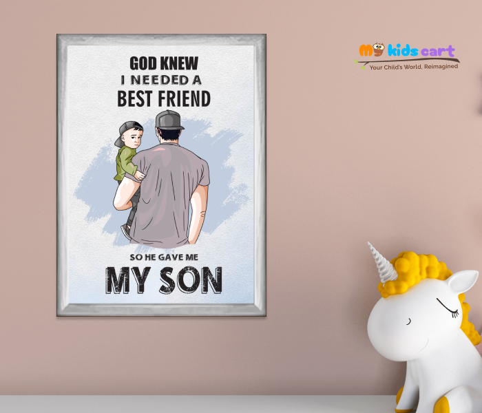 Dad, My Lifelong Hero Poster Wall Art White (Framed)