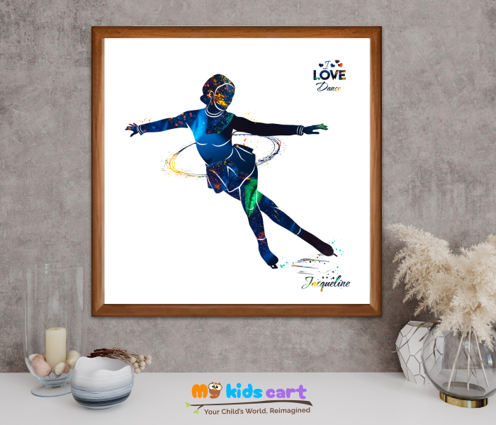 Dancing Girl Personalized Motivational Quotes Wall Art Wooden (Framed)