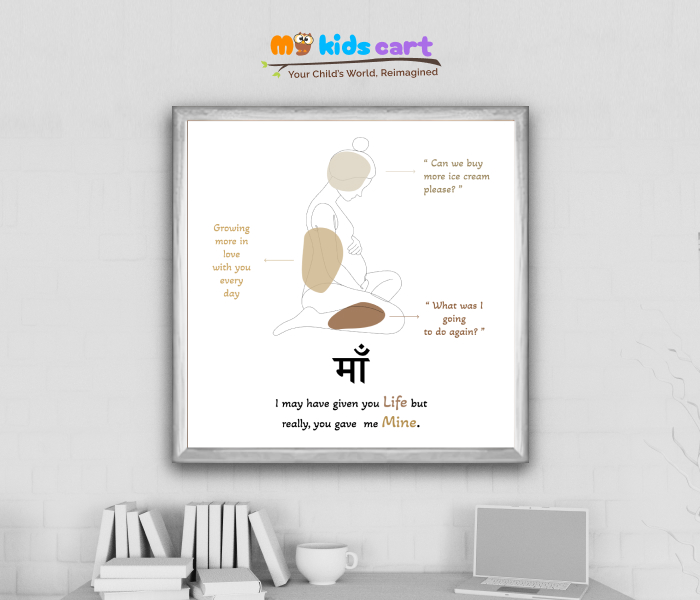 Endless Love for You, Mom Poster Wall Art White (Framed)