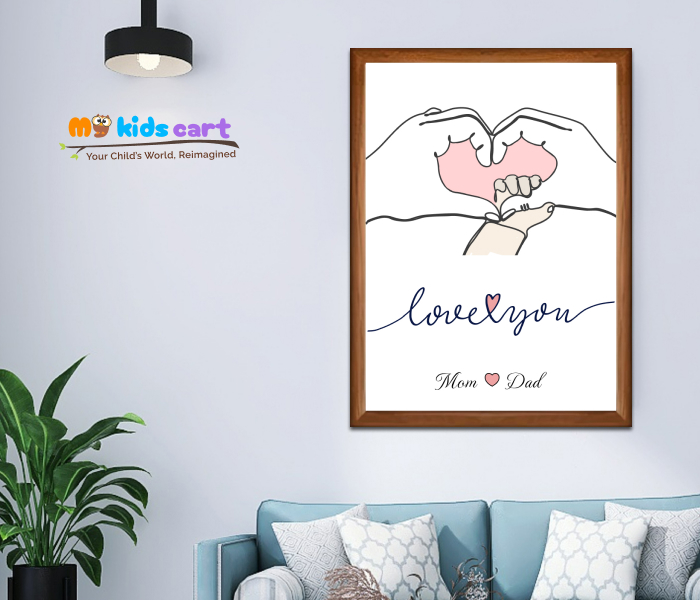 Endless Love for You, Mom and Dad Poster Wall Art Wooden (Framed)