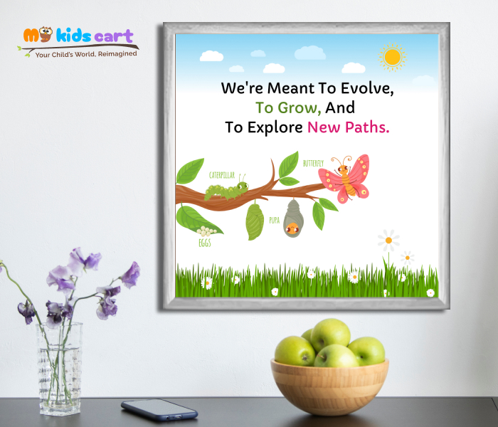 Evolve, Explore, Expand Your World Motivational Wall Art White (Framed)