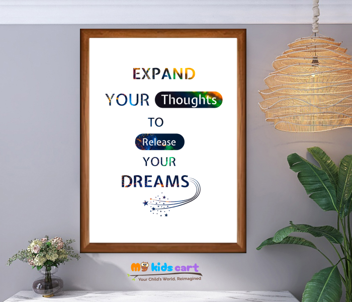 Expand Your Vision, Unlock Your Potential Motivational Quote Wall Art Wooden (Framed)