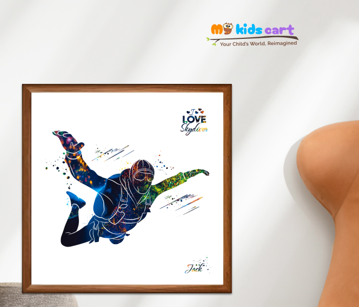 Falling Through the Clouds Personalized Quote Wall Art Wooden (Framed)