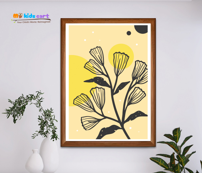 Green Plant Canvas Painting Poster Wall Art Wooden (Framed)