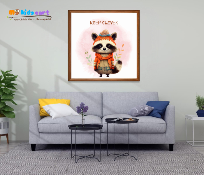 Keep Clever and Stay Curious Wall Art Wooden (Framed)