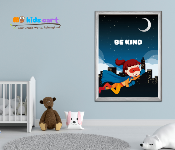 Kindness is Contagious, Spread It Poster Wall Art White (Framed)