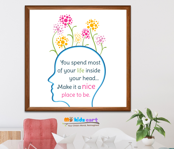 Master Your Mind, Master Your Life Motivational Wall Art Wooden (Framed)