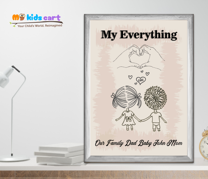 My Everything, My World Poster Wall Art White (Framed)