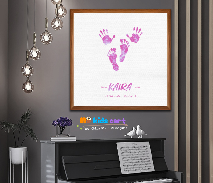 Personalized Baby Girl Wall Art A Heartfelt Touch for Her Room Wooden (Framed)