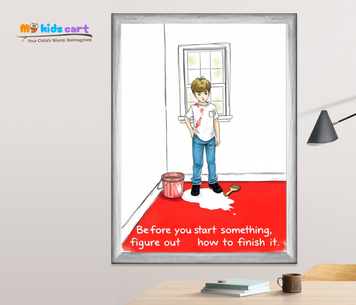 Plan Your Success Before You Begin Motivational Wall Art White (Framed)