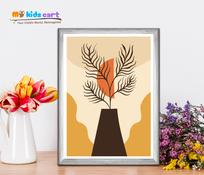 Roots of Life Poster Wall Art White (Framed)