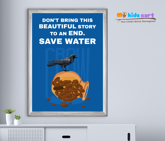 Save Water, Secure the Future Poster Wall Art White (Framed)