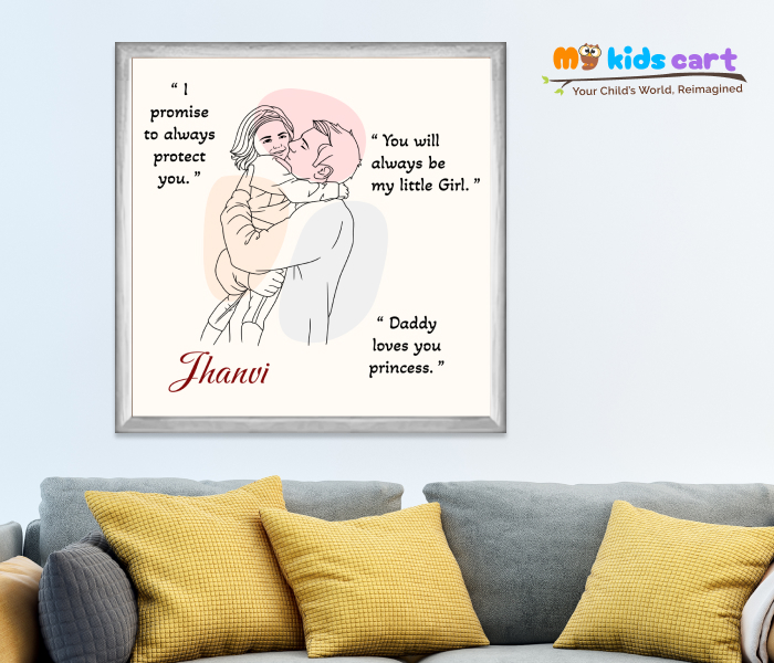 Shielded by Love Motivational Quote Wall Art White (Framed)