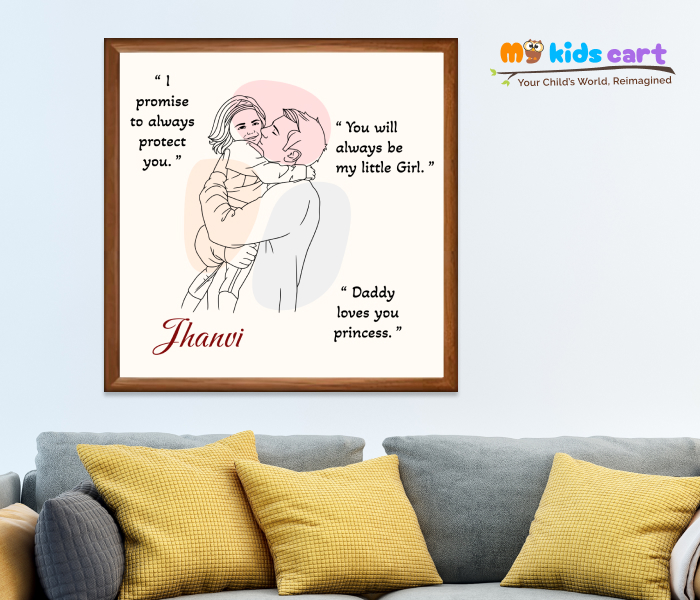 Shielded by Love Motivational Quote Wall Art Wooden (Framed)