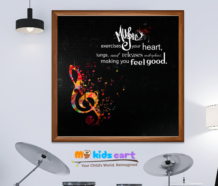 Soundtrack of the Soul Motivational Quotes Wall Art Wooden (Framed)