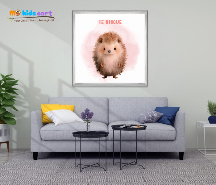 Stand Out, Be Unique Wall Art White (Framed)