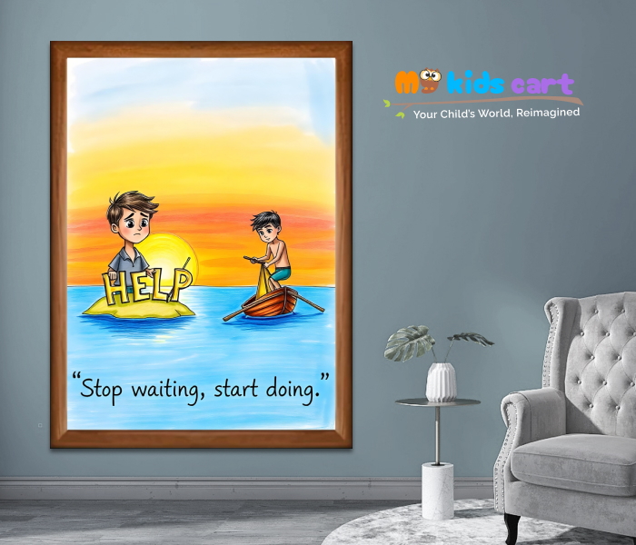 Stop Waiting for Perfect, Start Doing Motivational Wall Art Wooden (Framed)