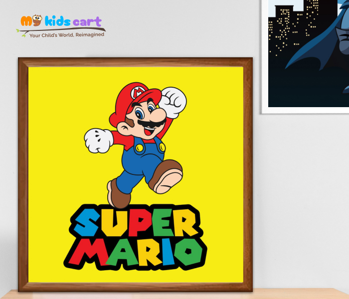 Super Mario Poster Wall Art Wooden (Framed)