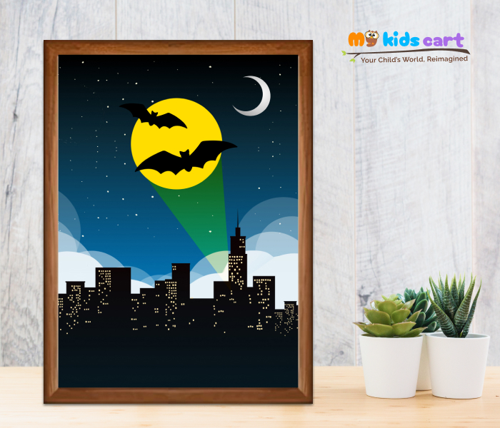 The Dark Knight in Training Poster Wall Art Wooden (Framed)