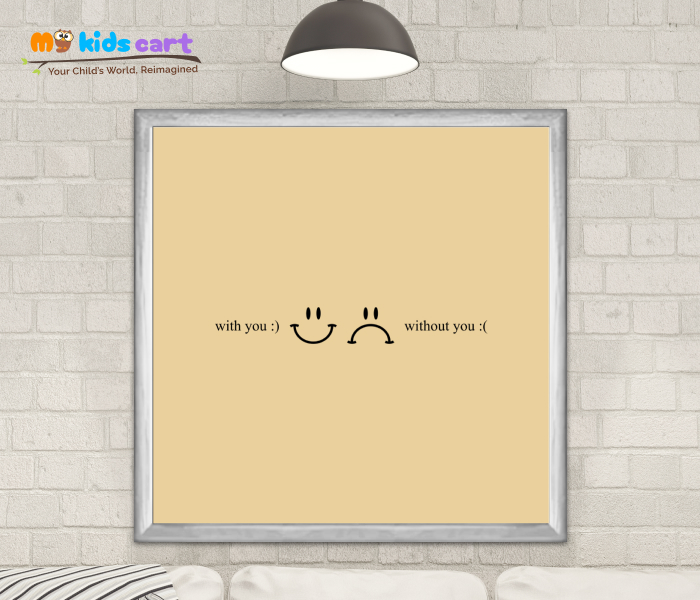 Together, Apart Personalized Quote Wall Art White (Framed)