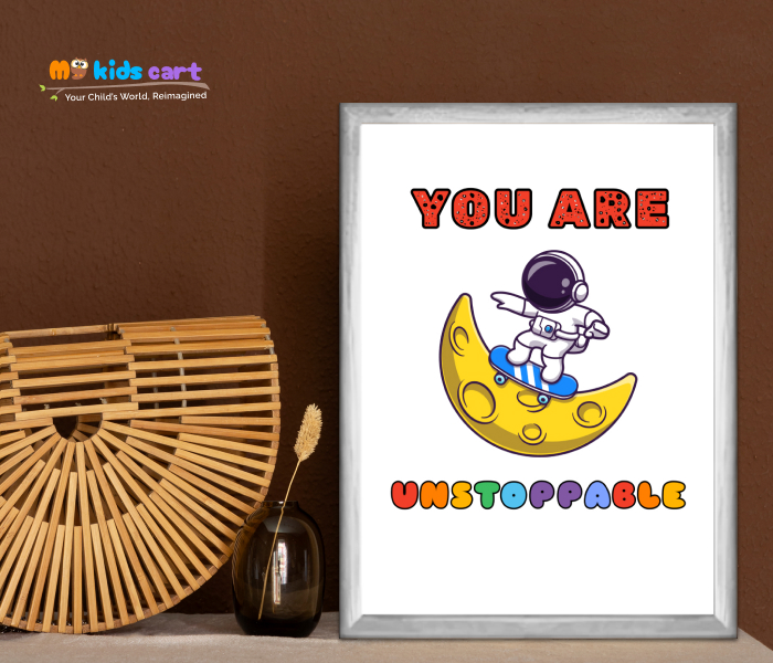 Unstoppable Power of Mindset Poster Wall Art White (Framed)