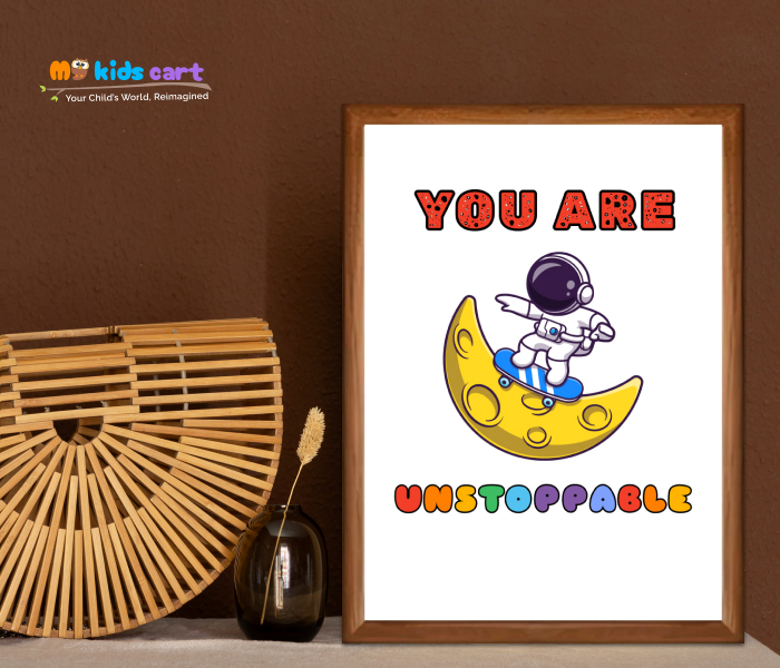 Unstoppable Power of Mindset Poster Wall Art Wooden (Framed)