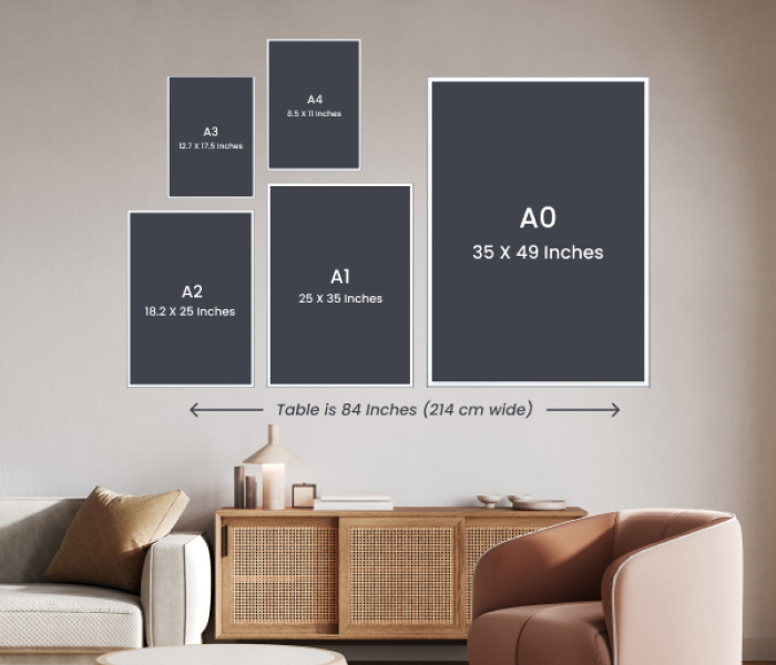 Vertical frame size guide